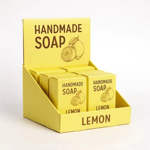 Custom soap display box with brand logo and product details