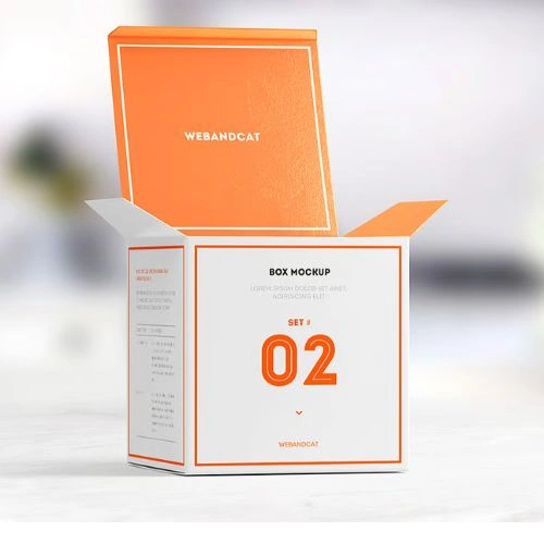 Minimalist square soap box with clean modern typography