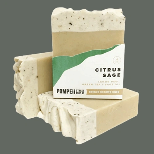 Stylish half soap packaging with matte finish and custom print