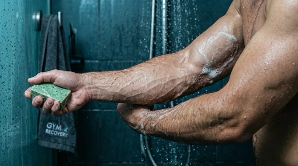 Peppermint soap for muscle pain relief